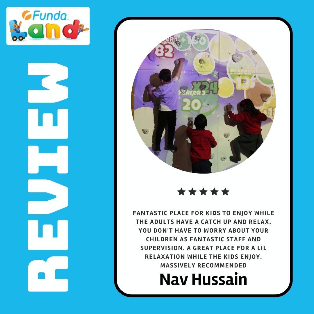 🌟 A BIG THANK YOU to Nav Hussain for this glowing review! 🌟

✔️ A place where kids can play and explore to their heart’s content.
✔️ A chance for parents to relax and catch up with friends.
✔️ Our amazing team ensures your little ones are safe, supervised, and having FUN!