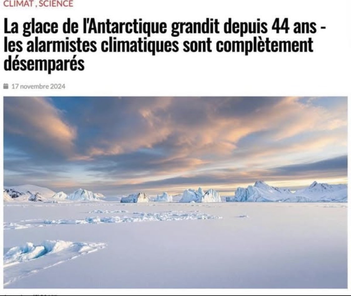 VictorSinclair3's tweet photo. Au fur et à mesure que la glace des pôles grandit à vue d’œil, l’arnaque climatique devient évidente et le véritable objectif des ZFE, des taxes carbone et autres joyeusetés apparaît clairement : se débarrasser des pauvres inutiles dans les lieux préférés de « l’élite »… https://t.co/SNNTsJnBeb