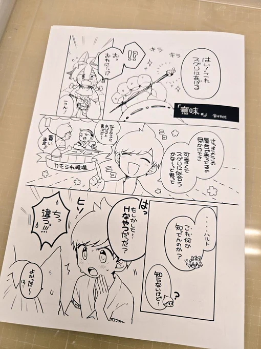 チャレで頒布するペーパーを印刷所で刷ってきました✨️
ぬり絵に丁度良い白さなので🦊sgrとハルスグ好きな方は貰ってやってください(極狭需要)✨️✌️😊✌️✨️ 