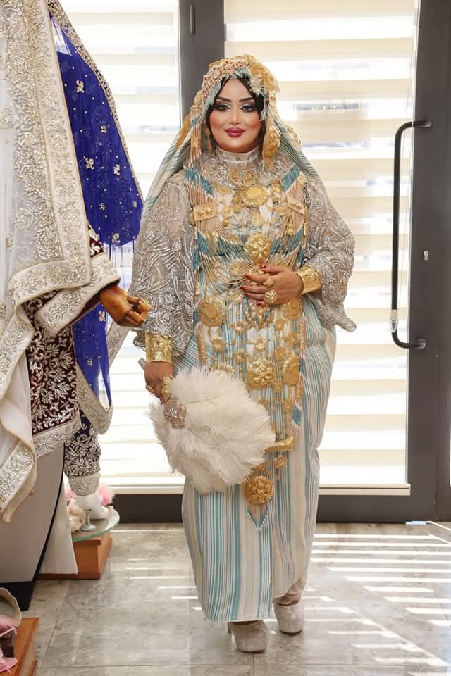 PantherPatient's tweet photo. A Libyan bridal dress 🤩
فستان عروس ليبي 🇱🇾
#LibyaIsBeautiful #BridalDress #LibyanBride #LibyanCulture #IslamicCulture #Libya https://t.co/9Ow0DhaF2R