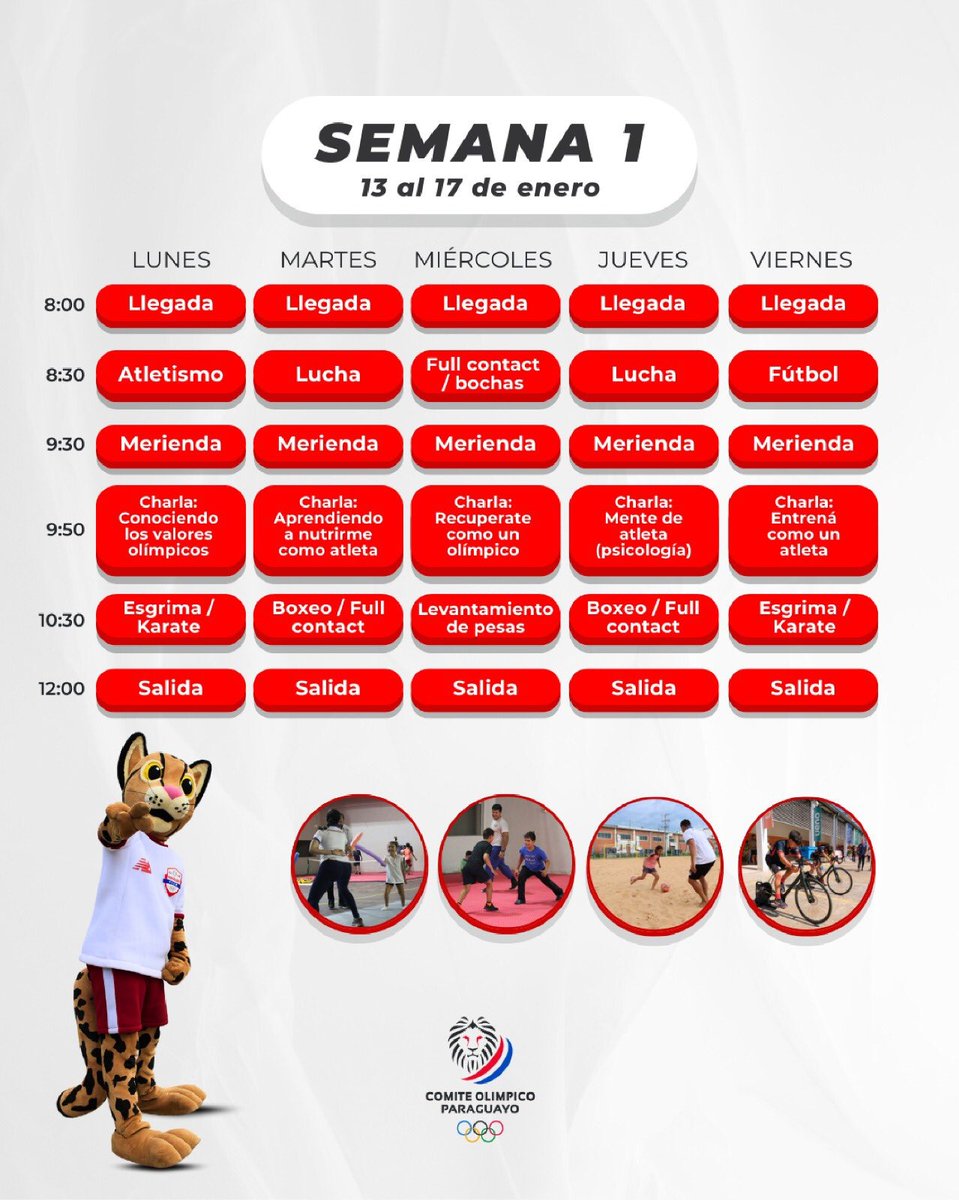 Este lunes arranca la Colonia Olímpica de Verano del Comité Olímpico 👧🏻🧒🏻

 🥳 ¡Vení junto a tus amiguitos y amiguitas, del 13 de enero al 07 de febrero, al Parque Olímpico Paraguayo🇵🇾, para disfrutar y vivir un verano inolvidable! 🙌🏼

✅ Inscripciones, en el <a href="/coparaguay/">Comité Olímpico Pyo</a>