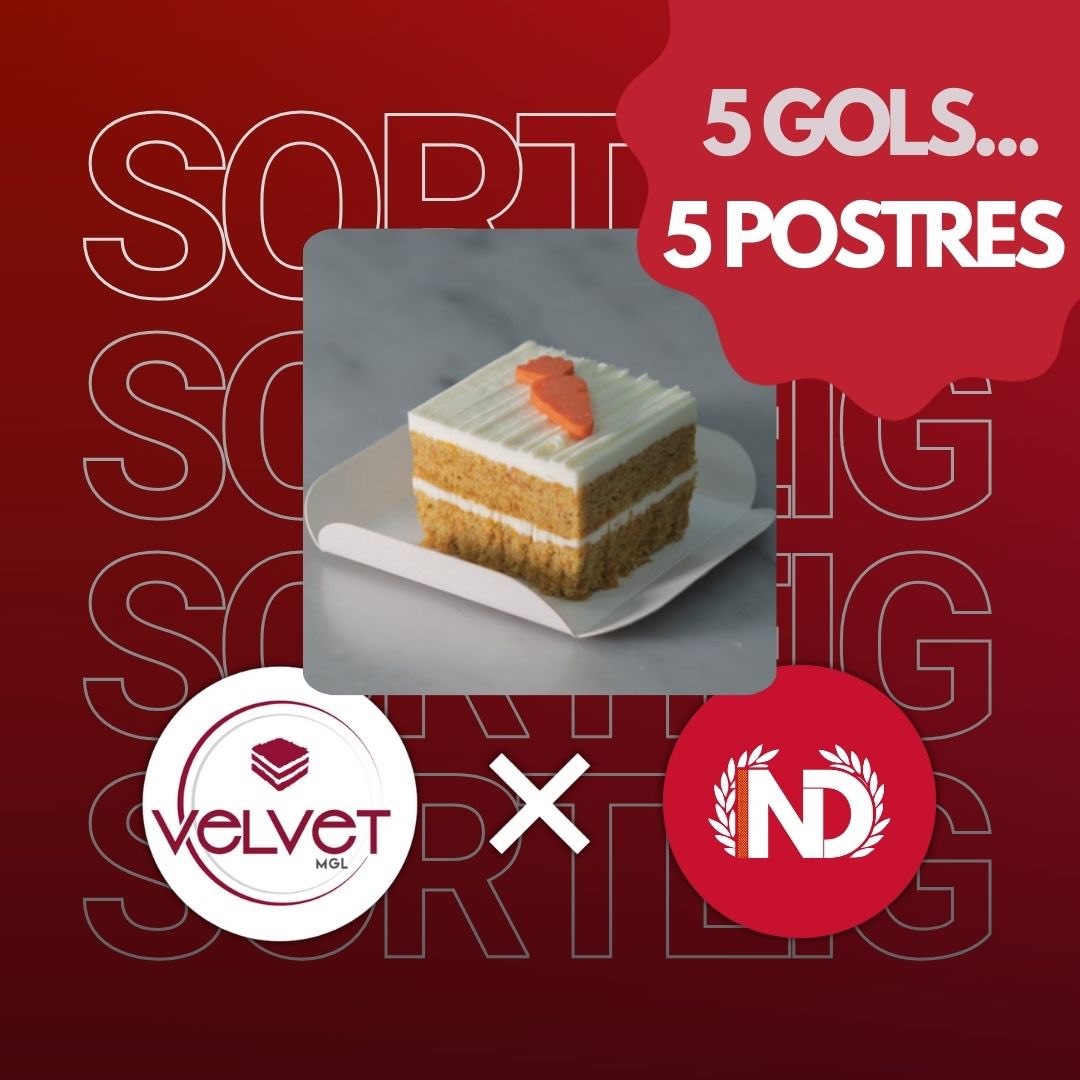 nasticdigital's tweet photo. 🍰 Celebrem la victòria del Nàstic davant la Gimnàstica Segoviana amb el 𝐬𝐨𝐫𝐭𝐞𝐢𝐠 𝐝𝐞 𝐂𝐈𝐍𝐂 𝐏𝐎𝐒𝐓𝐑𝐄𝐒 a escollir de la #VelvetMGL!

Per participar:
1⃣ 𝐒𝐞𝐠𝐮𝐞𝐢𝐱 el compte de @nasticdigital
2⃣ Fes 𝐑𝐓 a aquest tuit
3⃣ Fes 𝐦❜𝐚𝐠𝐫𝐚𝐝𝐚 a aquest tuit https://t.co/K56yRzRg8s