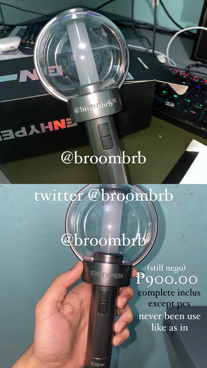 broombrb's tweet photo. SELLING
ENHYPEN LIGHSTICK V1
unsealed, complete inclu except pcs

₱900.00 price still negotiable

just send me a dm https://t.co/8yos7FEtTG