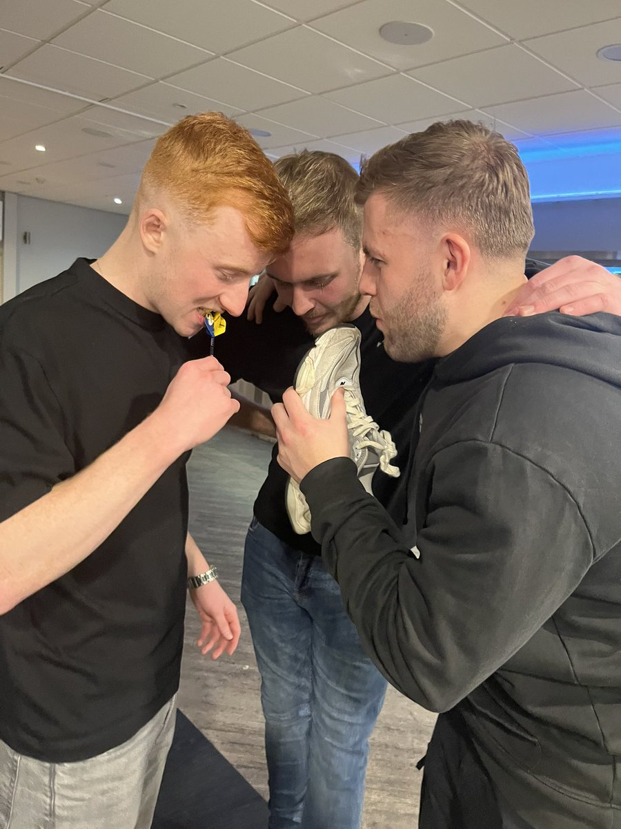 RdaleStClements's tweet photo. Another successful night down at @RochdaleCLS for the RSC darts night. 🎯

After a long group stage, it whittled down to the final. 

An entertaining final was won by two who scraped through the group stage on a one leg 3 team play off. 

Facing last years champions, a solid 3-1 win for the overall winners. Congratulations to @tjbamber10 and @AlexMellor11_ !

During the live interview with Barty and his shoe, the champions attributed the victory to “heart, plenty of heart”. 

Well done fellas!