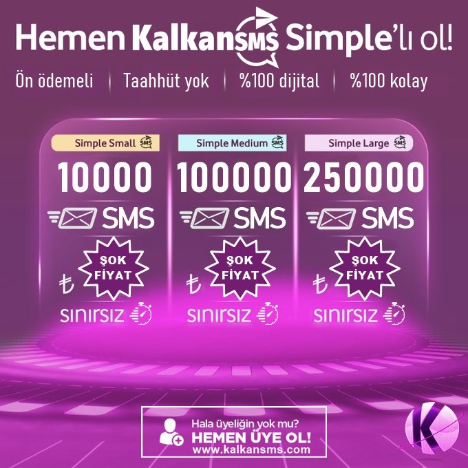 KalkanSMS's tweet photo. ABARTTIK!
FİYATLARI EN DİBE VURDUK
ŞİMDİ TAM ZAMANI

Güncel fiyat listesi için iletişime geçin.
Yerinizi ayırdık Sizi Bekliyoruz!
.
.
.
.
#kalkansms  #reklam 
#toplusms  #toplumesaj  #kampanya  #indirim https://t.co/e5xZAxutQK