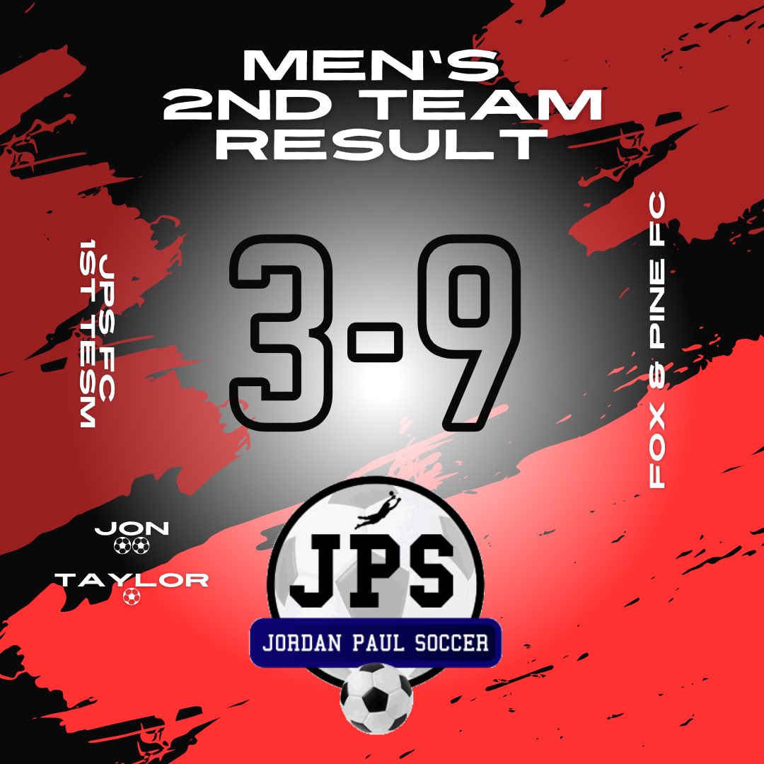 🔵⚫️ Men’s 1st Team ⚫️🔵

Result vs Fox &amp; Pine Villa
Sunday 12th January 

#MensFootball #sundayleague #grassroots #JPSFC #JPSfootballclub
