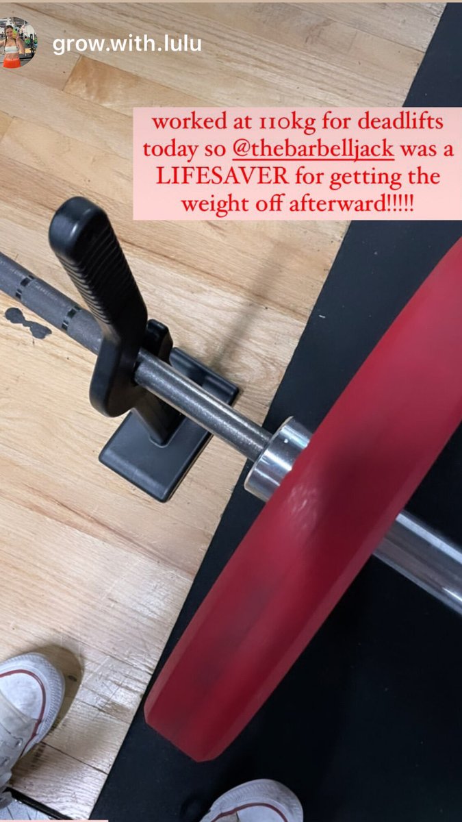 BarbellJack's tweet photo. @grow.with.lulu enjoying our jack 🔥 💪 

DEADLIFT LIKE A PRO!!!

Why Get a Barbell Jack?
✅ Maximise your gains 
✅ Save your energy for the real workout
✅ Load plates in Seconds
✅ Hit your PR faster
✅ Maintain a safe posture
✅ Optimise every Lift
✅ Save 15 minutes each https://t.co/1IoosiUVVf