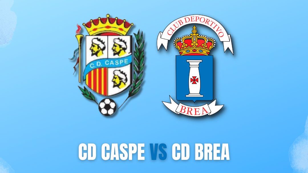 𝗛𝗢𝗬 𝗝𝗨𝗚𝗔𝗠𝗢𝗦 🔥⚔️

<a href="/cdcaspe_oficial/">CDCASPE_ OFICIAL</a> 🆚 <a href="/cd_brea/">CD Brea</a> 

🕟 16:30 horas
📍 Caspe
🏟 Rosales

¡Vamos, equipo! 🤍💙