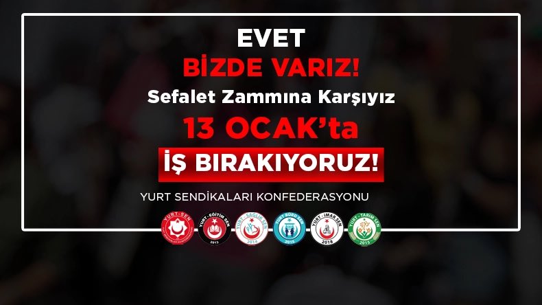 yurtsen27's tweet photo. “Çalışanlarımızın Emeği Görmezden Geliniyor”

Sefalet Zammına Karşıyız #13Ocak’ta İş Bırakıyoruz!

@yurtsendikalari https://t.co/dIXYD37bIz