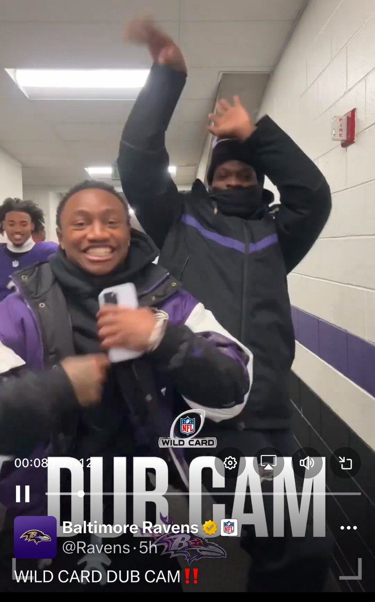 Best frame of the Dubb Cam! <a href="/Ravens/">Baltimore Ravens</a> <a href="/cassie_cherigo/">Cassie Cherigo</a> #zay #justwatch #LFG