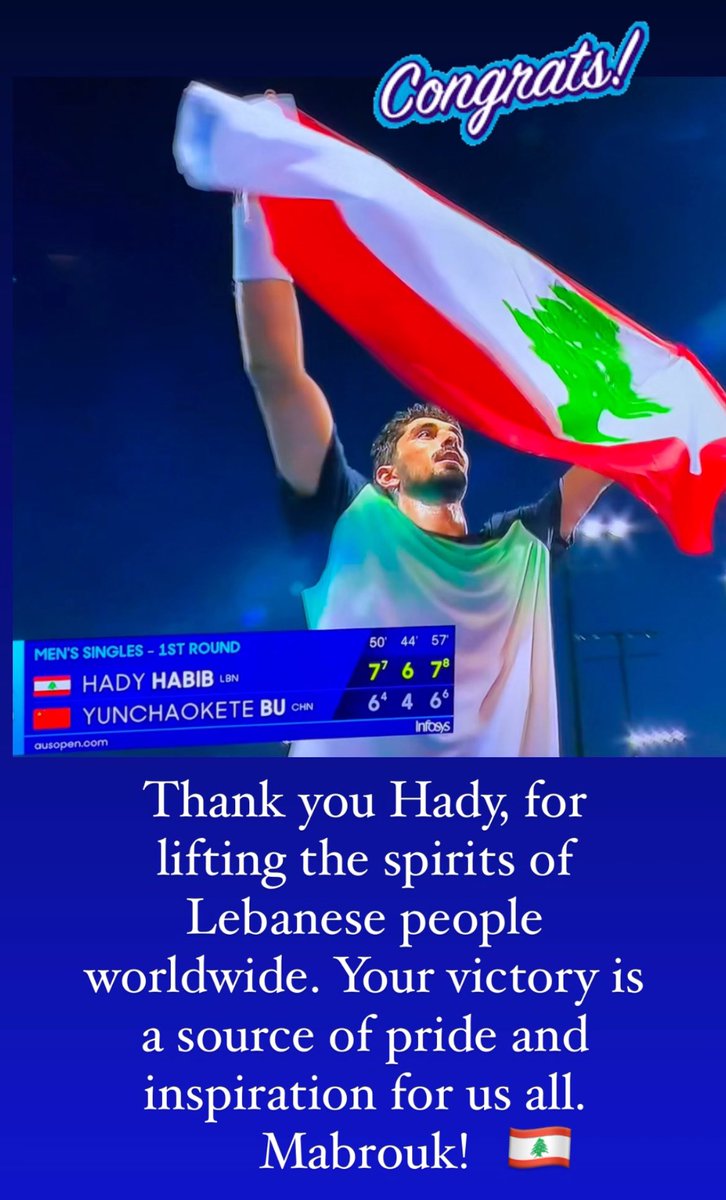 RShehadie's tweet photo. 👏🏼👏🏼👏🏼 great win! #AO2025 https://t.co/PpaX9wKD5b