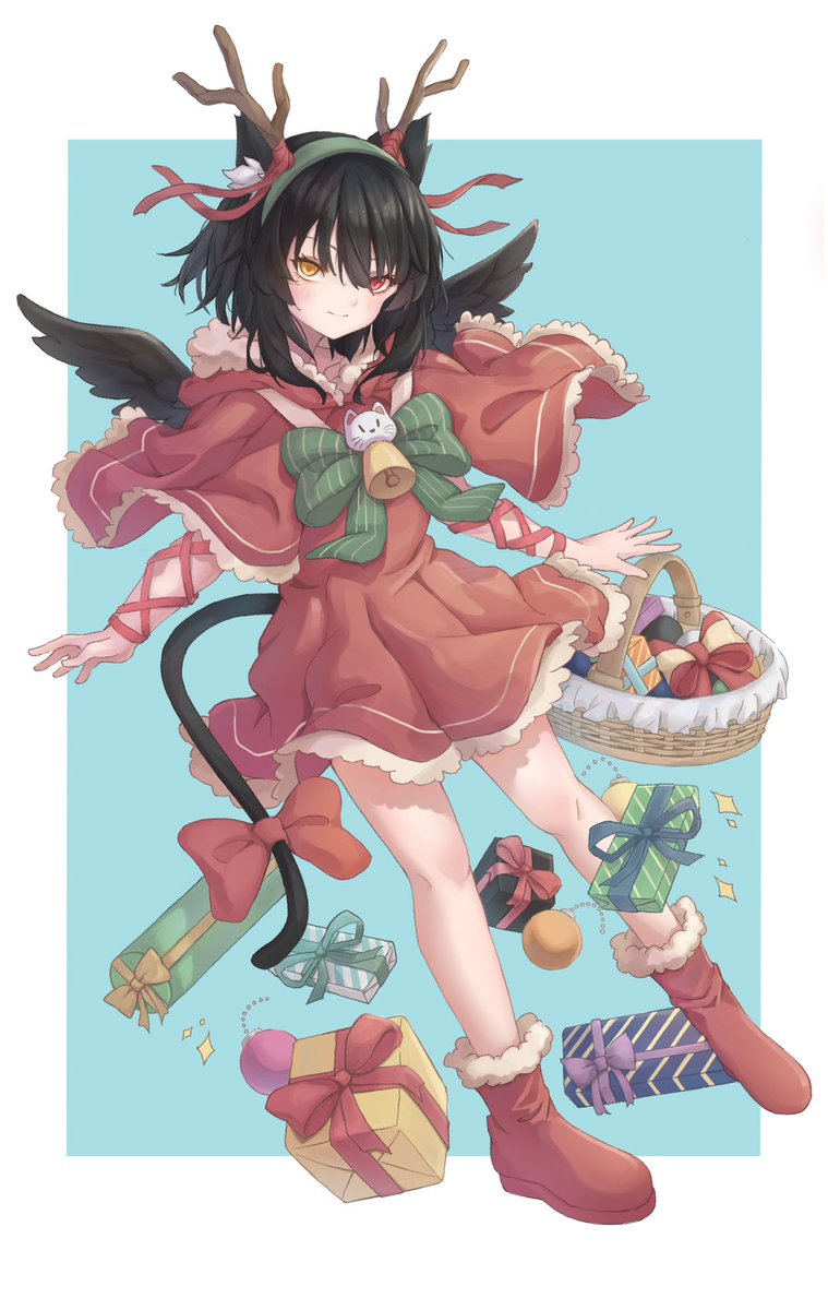 呃 聖誕快樂（？
聖誕慶圖拖到現在才畫完🥲
#originalcharacter  #original #illusrtation 
#イラスト #オリジンキャラ