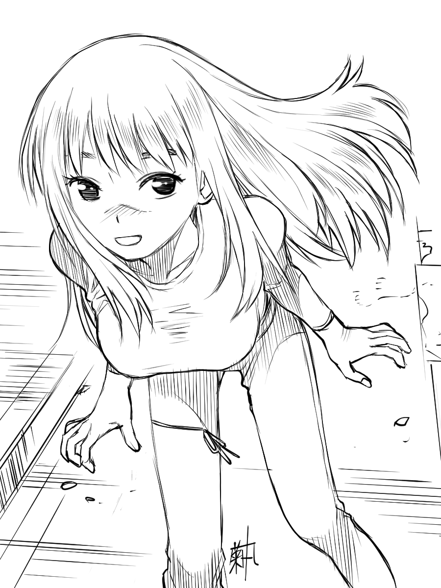 本日の風邪ひき中の落書き
#天国大魔境 「マル～!おいで!」とか言ってる 