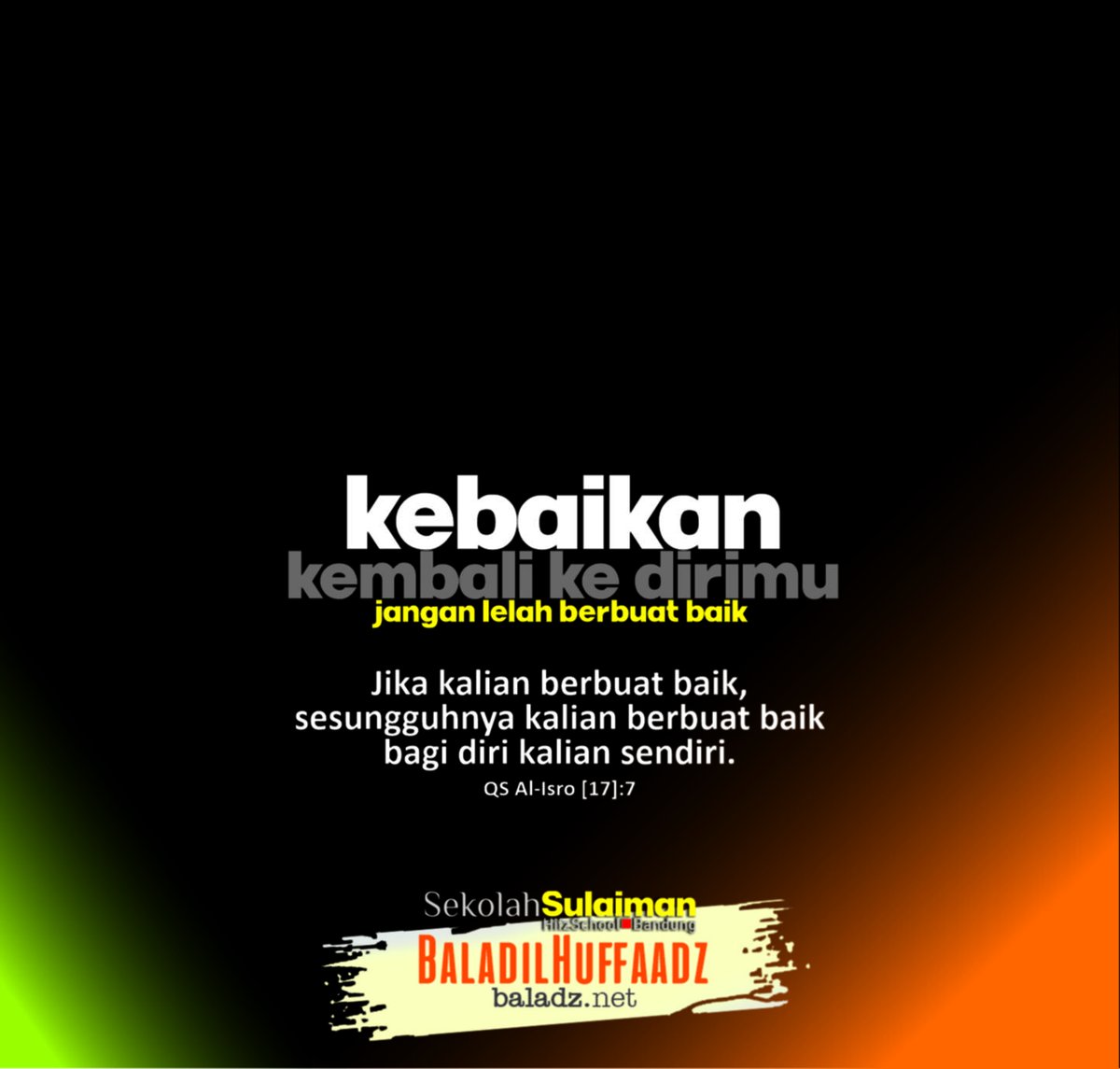 baladz1's tweet photo. Kebaikan kembali ke dirimu. Jangan lelah berbuat baik

#baladz #berbuatbaik #janganlelah #dirimu #baladilhuffaadz #quotes #islam #muslimah https://t.co/QvkVMmU0Ua