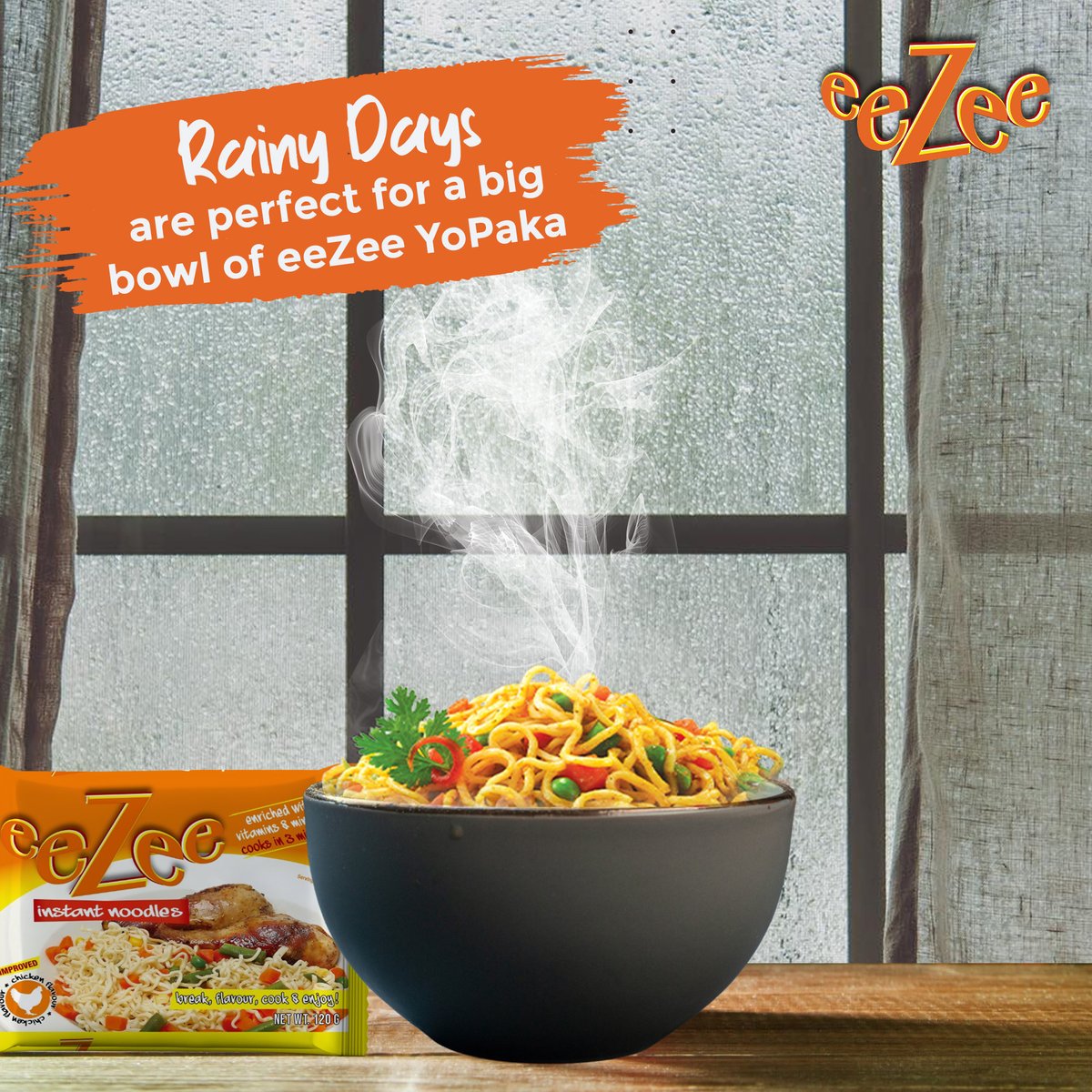javafoods's tweet image. Rainy days call for big bowls of happiness. Have you tried the eeZee YoPaka 120g yet? If you not go and grab yourself a few packets, you won't regret
#eeZeenoodles #NiZee #ZeBigge #YoPakaHappiness #120g