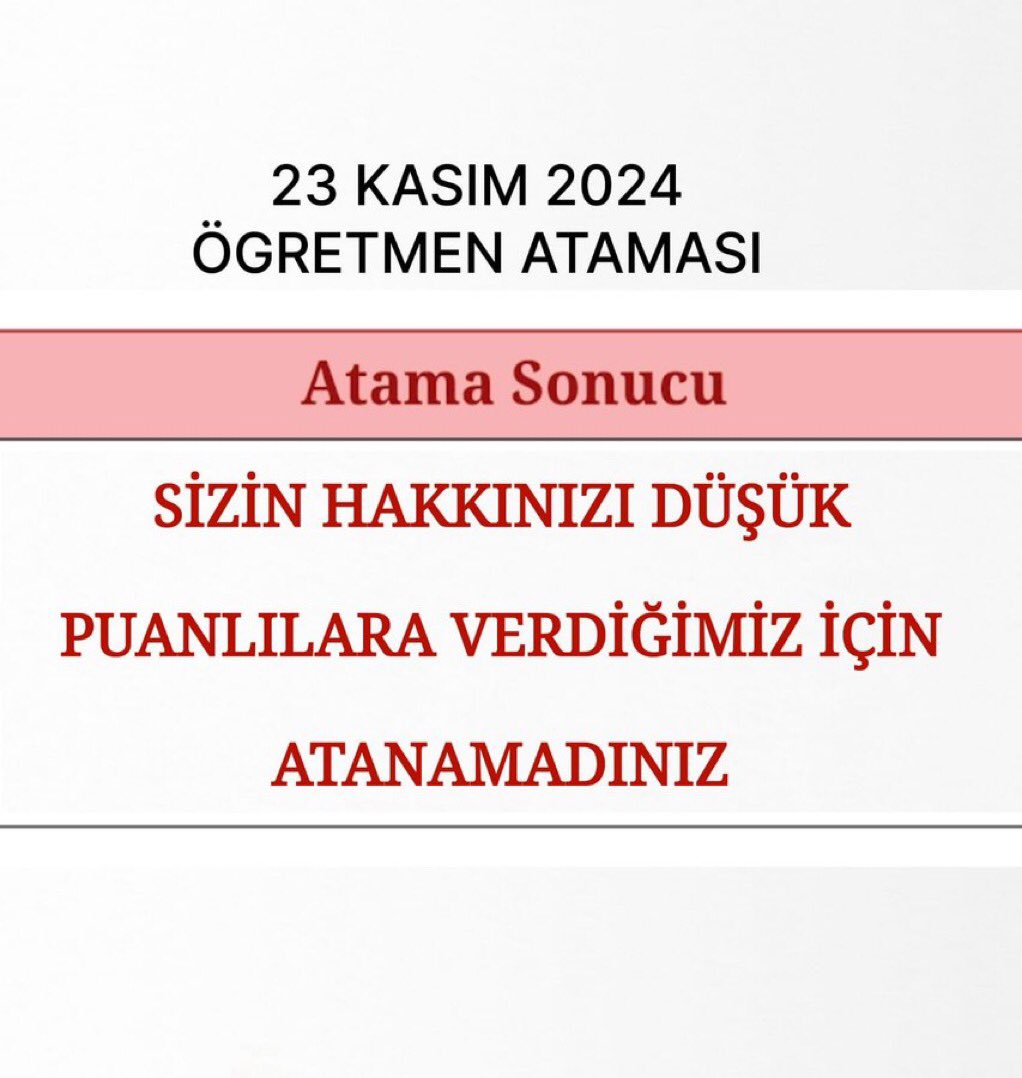 Yıllarca masa başında verilen emekler, 5 dakikalık mülakatlarla yok sayıldı. Ek yerleştirme ile bizim olanı bize geri verin.

 #MağdurlarUlustaAtamaistiyor