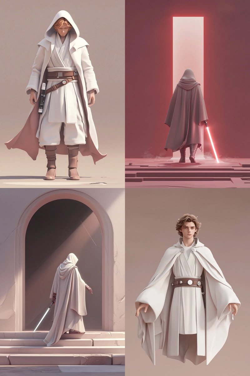 EgonFrus's tweet photo. @doganuraldesign Replaced “character” with “Assassin” then “Jedi” and got some decent outputs… https://t.co/1c6eM5yoQt