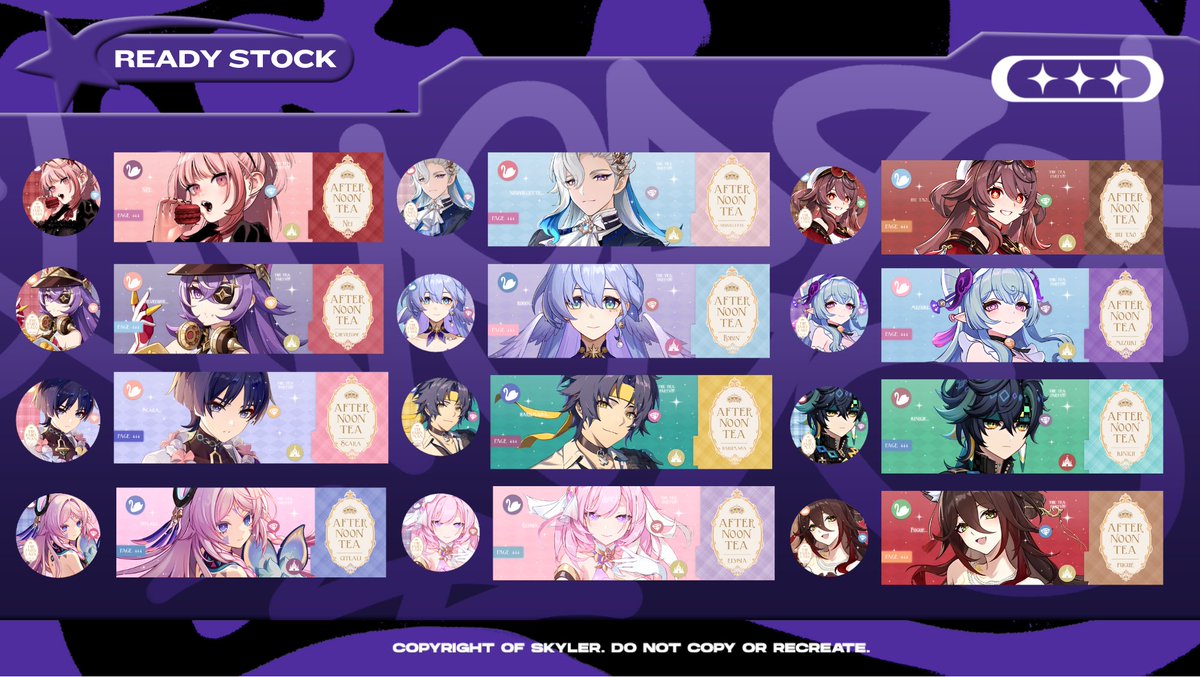 caxpture's tweet photo. Help repost? Thank you!

Hai, saya bawa 48 ready stock layout 2D (Genshin, HSR, WUWA, MLBB, dst). Dan 20 layout 2D Clearance Sale (di tweet selanjutnya). Bisa di take sekarang, boleh cek di masing-masing ALT untuk detail chara dan harga ya!

#zonauang #zonaba #zonabu https://t.co/pRcbfIflOv