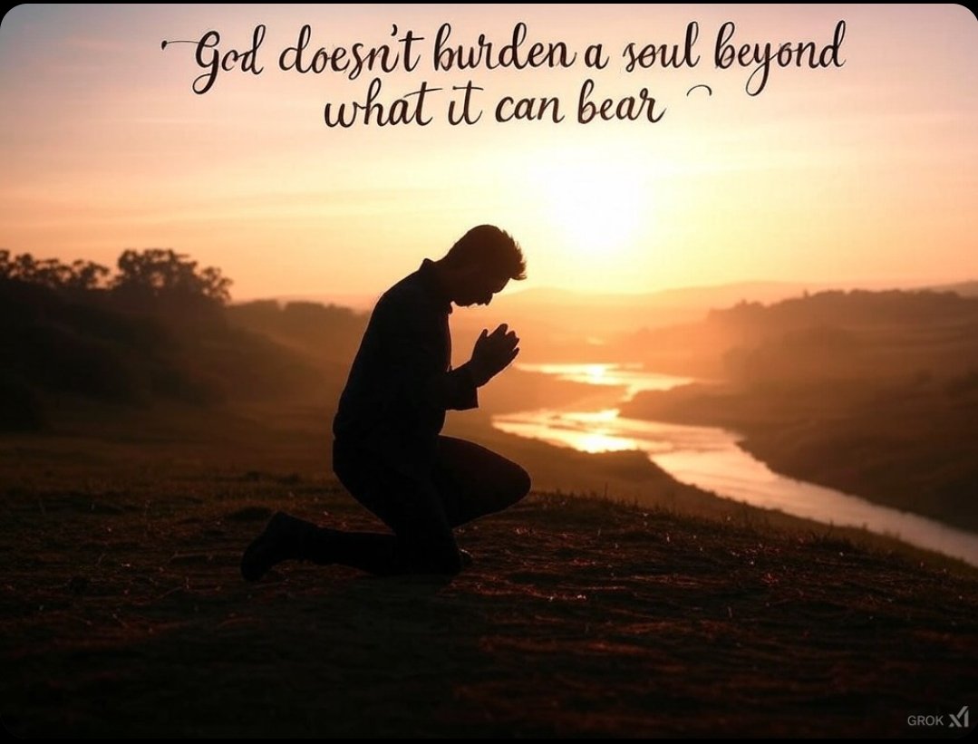 IntuinnoI's tweet photo. God doesn't burden a soul beyond what it can bear. Take courage https://t.co/XpTWZmekpe