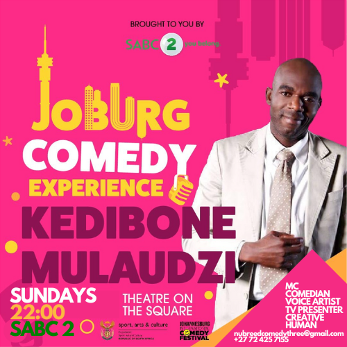 I am on <a href="/SABC2/">SABC 2  Feel at Home</a> tonight hosting #JoburgComedyExperince featuring SA's top comedians @10pm. Don't miss the best of SA Comedy #KediboneMulaudzi #KediboneKomedy #latebloomer #Mulaudzi #Kedibone #SAComedy #StandUpcomedy #maema #venda #solphenduka #mallofafrica #ANC113Anniversary