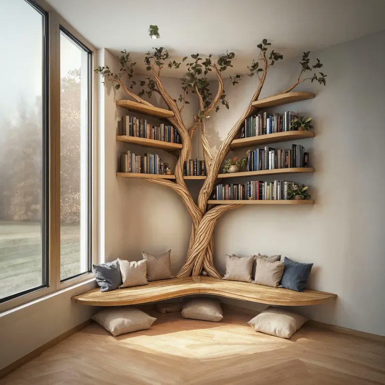 emreadsthebooks's tweet image. Searching for a corner bookshelf and this is what I&apos;m talking about!