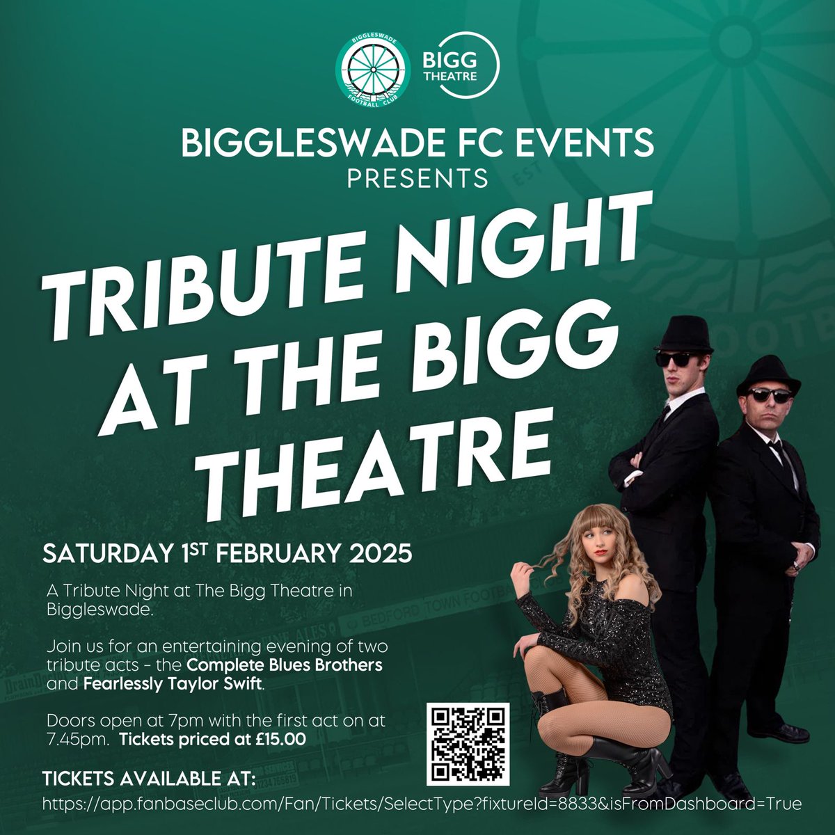 3 WEEKS TO GO | 💚🎸🕺

Join us for an entertaining evening of two tribute acts - the Complete Blues Brothers and Fearlessly Taylor Swift <a href="/BiggTheatre/">The Bigg Theatre</a> in Biggleswade on Saturday 1st February.  

Capacity is limited, so do not delay in securing your tickets...