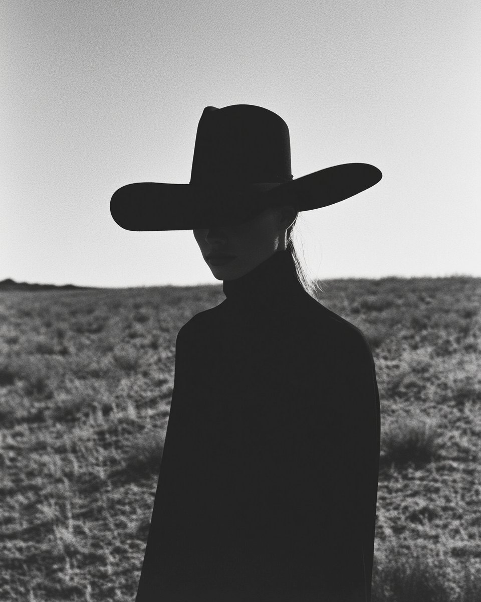 KillCat79's tweet photo. 🖤 Shadowed Grace in the Open Plains 🖤

#WesternElegance #35mmFilm #KodakTriX400 #MonochromeMood #FashionEditorial #ShadowAndLight #MinimalismInFashion #CinematicStyle #BoldAndTimeless #aiart #midjourney #alextacchi #fullframefigure https://t.co/a4gNS5NoWj
