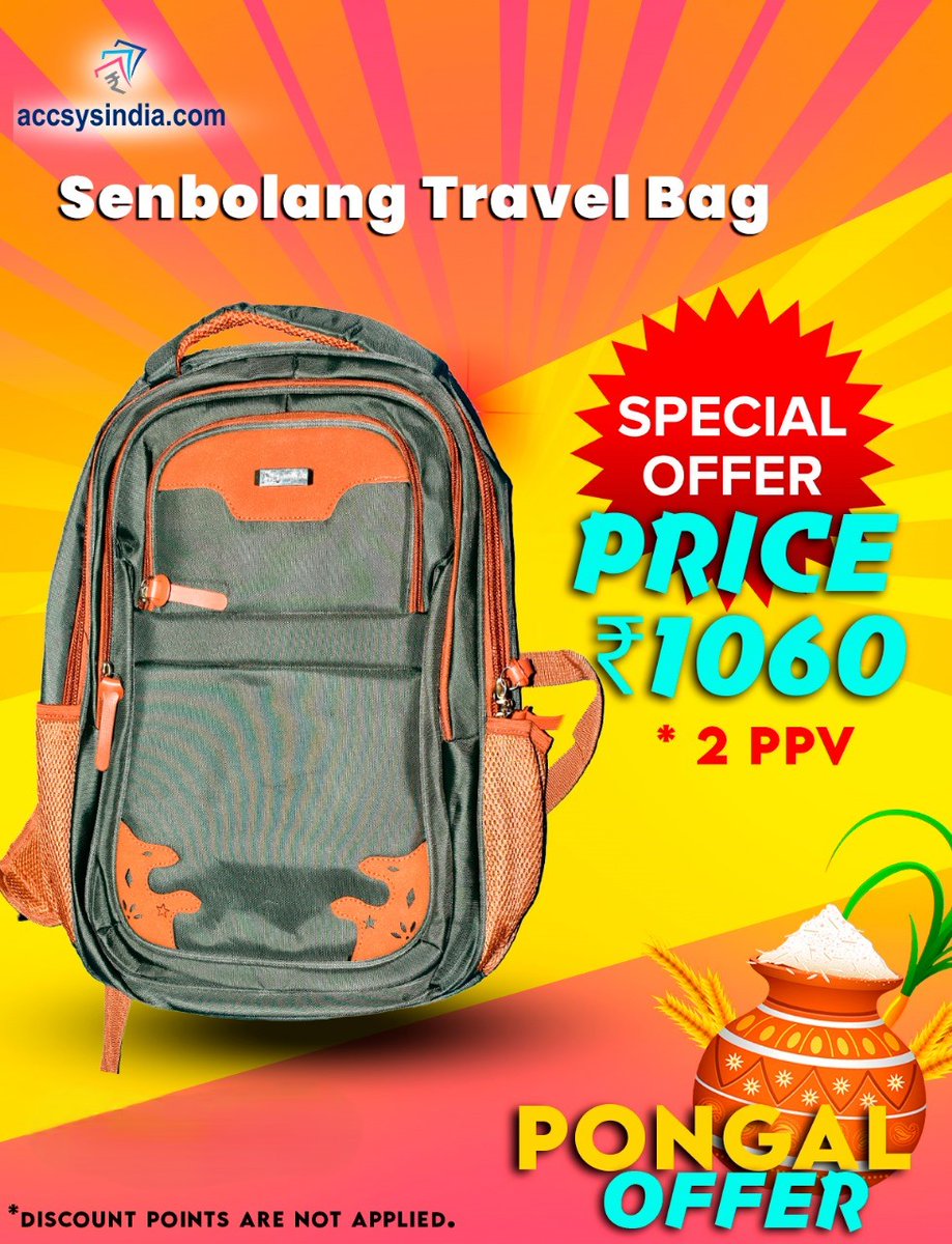 accsysofficial's tweet photo. ✨️Pongal Offer is ON✨️
Get the exclusive range of Travel Bags with Exciting Offer Price now at https://t.co/c3ZnaogfxR and nearby Accsys Offline Store
Hurry Up, Offer available for Limited Stock Only 🥳
#accsys #accsysindia #accsysoffers #accsys2025 #pongal2025 #big7 https://t.co/SdQw4Wc7e7