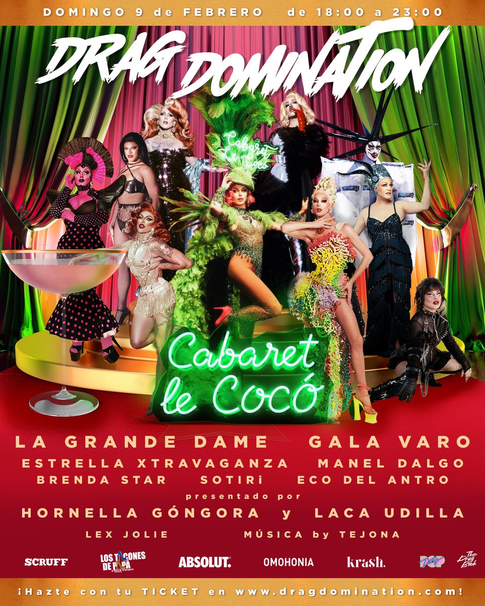 Drag Domination (@drag_domination) on Twitter photo ENTRADAS DE 15€ y 18€ AGOTADAS!
🎟️ ¡Hazte con tu entrada en dragdomination.com/tickets ! ENTRADAS DE 15€ y 18€ AGOTADAS!
🎟️ ¡Hazte con tu entrada en dragdomination.com/tickets !