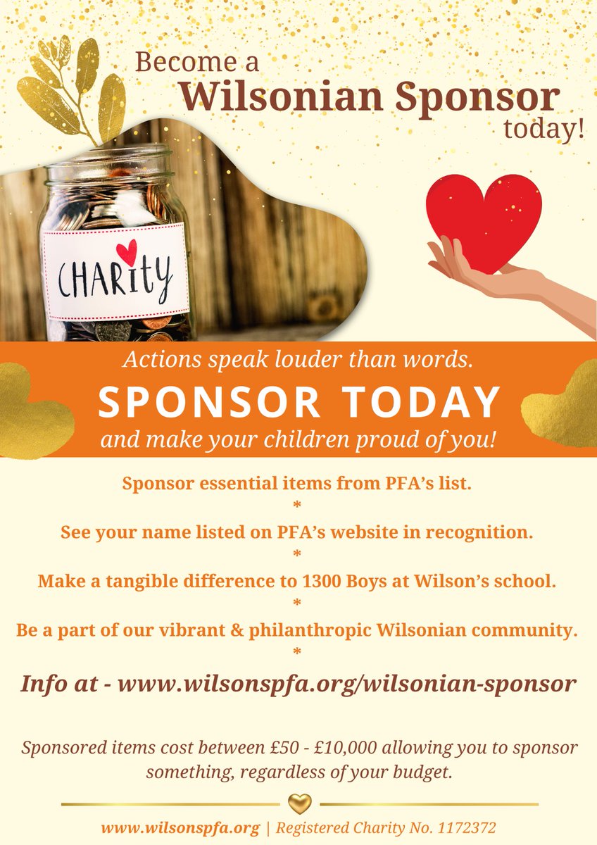 WilsonsPFA's tweet photo. Make a Difference Today!

Join the Wilsonian Sponsor Program and support the 1,300 boys at Wilson’s school.
Every contribution counts. Let’s make our children proud together! #wilsonsoniansponsor

Sponsor now: https://t.co/fA7m0dzt2J https://t.co/tqZZXLnO3F