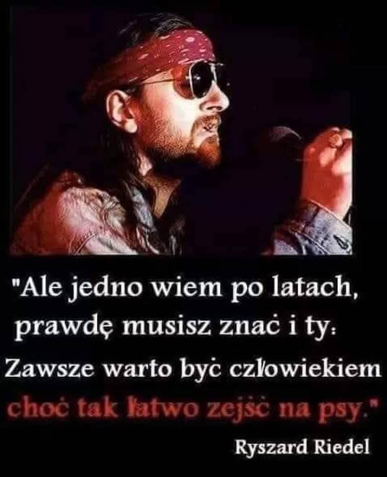 PiotrGd4's tweet photo. Polecam piękny utwór Zespołu 🎶🎙🎸 Dżem ✨"Autsajder"
 "Ale jedno wiem po latach
Prawdę musisz znać i Ty
Zawsze warto być człowiekiem
Choć tak łatwo zejść na psy!" https://t.co/vwI6Wba2ep