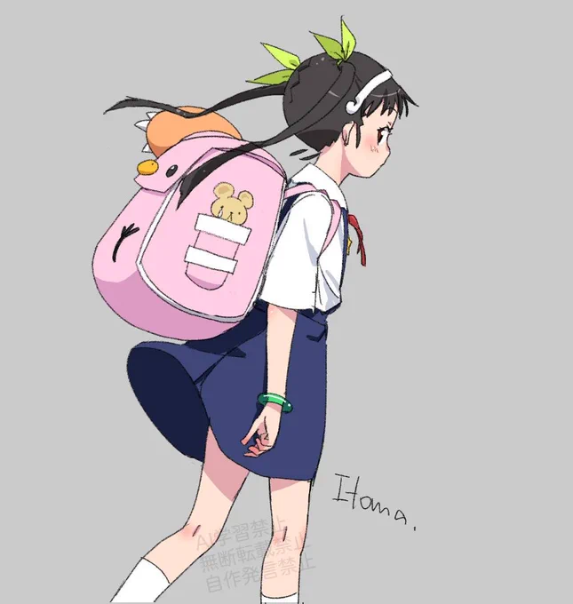 ちらり真宵 #物語シリーズ #イラスト #illustration 
