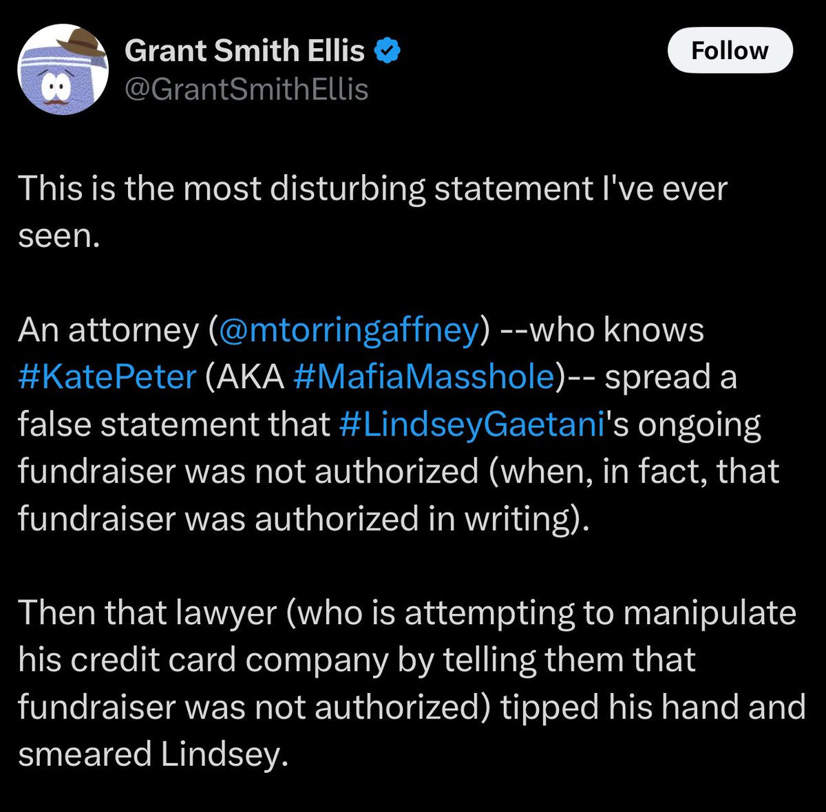 msgrant_smith's tweet photo. ALARMING; 🚨🚨🚨
That’s right- it’s the most disturbing statement Grande’s ever seen!*
*and that’s only because Towel can’t bring himself to read the transcripts of Lindsey’s murderous threats against women and children.
Oh- I love her so!
#LG4eva #$6500 https://t.co/LClgpUAR7L