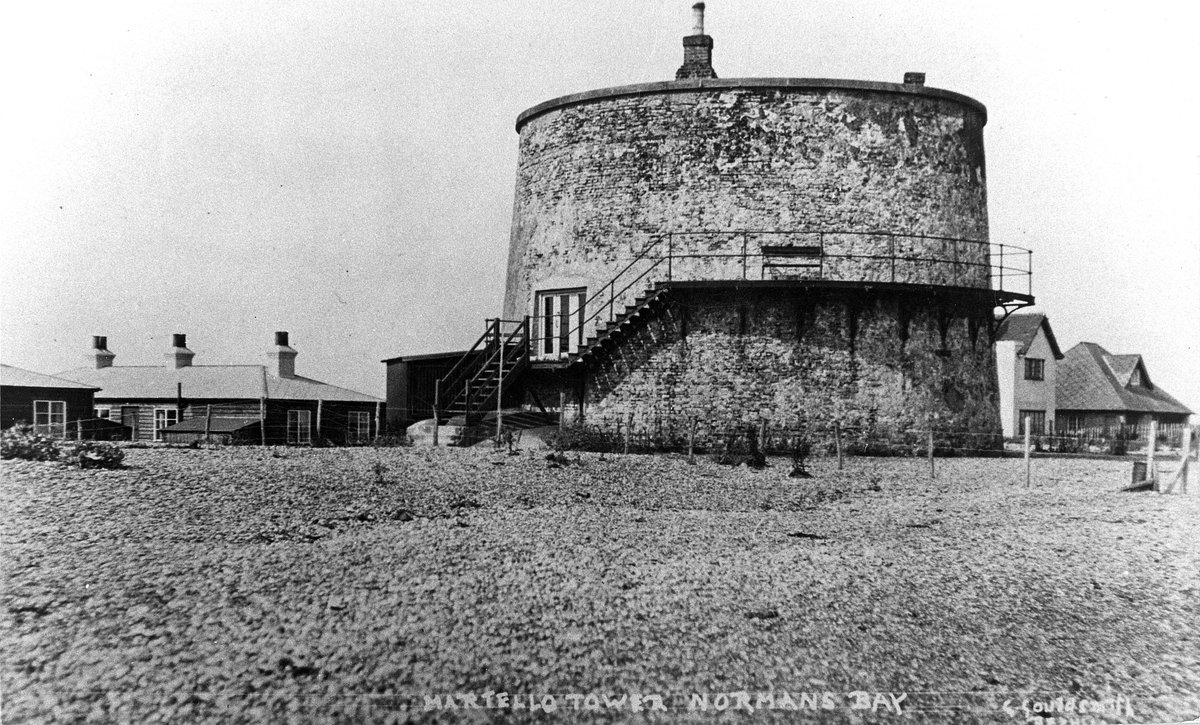 "Martello Tower, Normans Bay." #NormansBay #Bexhill #Sussex #MartelloTower #Postcard c.1920. #History #1920s #Postcards