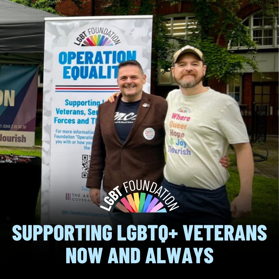 Today marks 25 years since the ban on LGBTQ+ people serving in the Armed Forces was lifted.
Our Operation Equality programme supports veterans in healing from these injustices. Read our full statement at lgbt.foundation/lgbt-military-….
#ukarmedforces #veteransupport #lgbtveteran
