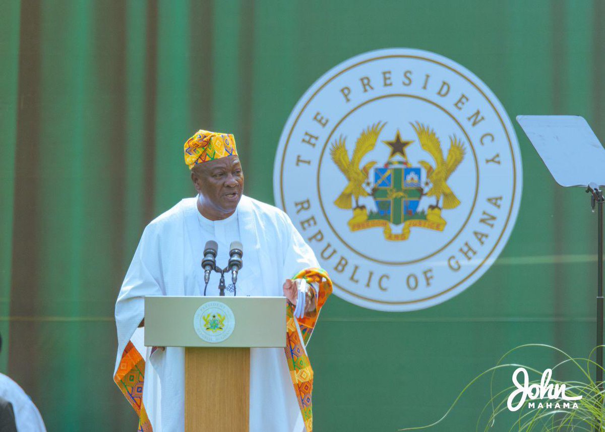 AnnanPerry's tweet photo. Achievements of President Mahama so far;

1. Reduction of Ministries from 30 to 23

2. Request to IGP for report on deaths in Elections 2020 and 2024 

3. Halt on sale of State lands and request to Lands Commission for submission of detailed report on state land purchases within 14 days.

4. Reversal of Culture of silence through directive to CHASS to highlight challenges associated with implementation of the free SHS program

5. Setting up of 7 member Committee to ensure reduction in fees related to the Pilgrimage to Mecca 

6. Undertaking pragmatic and urgent steps to avert orchestrated and imminent power crisis.