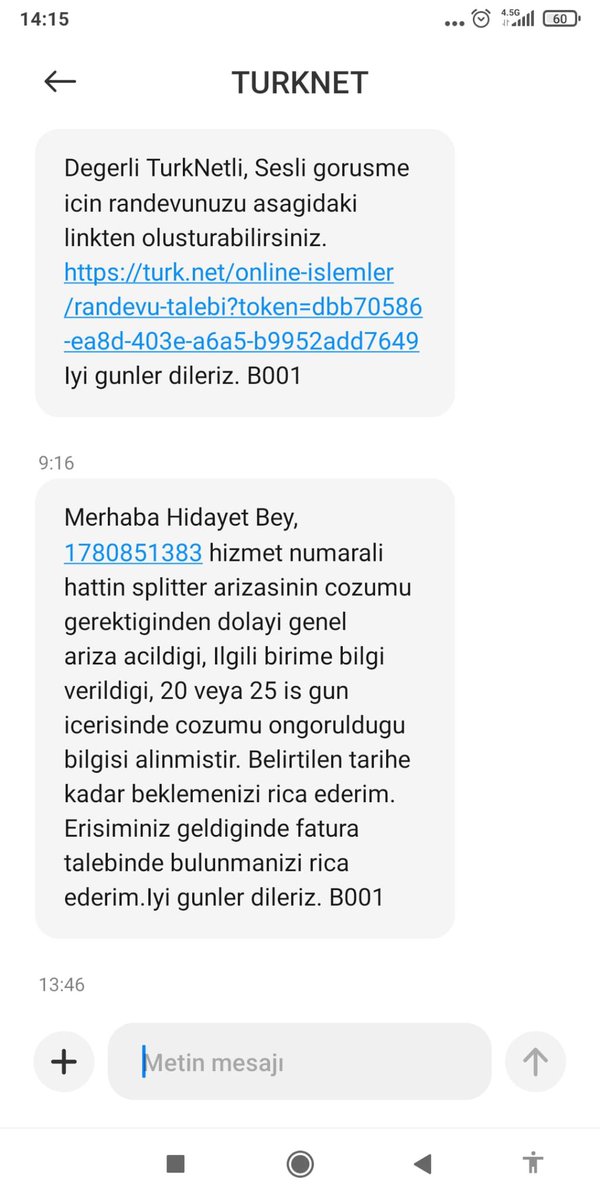 yesimtopc's tweet photo. TÜRKNET PİŞMANLIKTIR. 3gün boyunca arıza için verilen saatler ertelenerek gelinen son durumda 25 iş günü boyunca internetimin olmayacağını bildiriyorlar.Bu çağda İstanbulda bir arızayı gidermeleri bi ay sürecek Ortada müşteri hizmetleri yok. PİŞMANLIK @TurkNetDestek @TurkNet https://t.co/HiL6RkVLlo