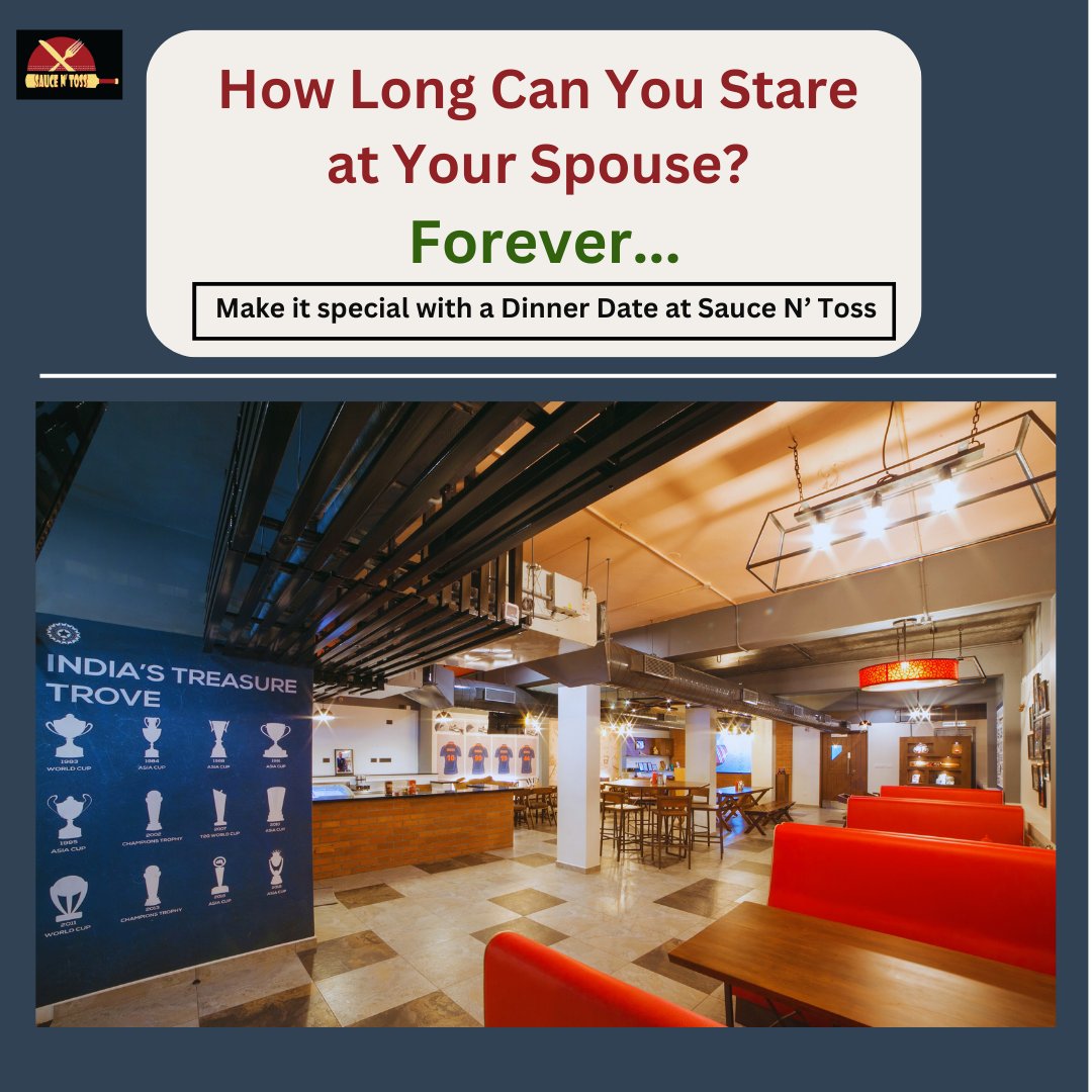 sauce_n_toss's tweet image. How Long Can You Stare at Your Spouse? 
Well, the truth is... forever!  Make it more special with a dinner date @sauce_n_toss
Forget the 90 hr workweeks. Invest in what truly matters: great food, great company, meaningful moments
#90hrWorkWeek  #90hoursworkweek  #WorkLifeBalance