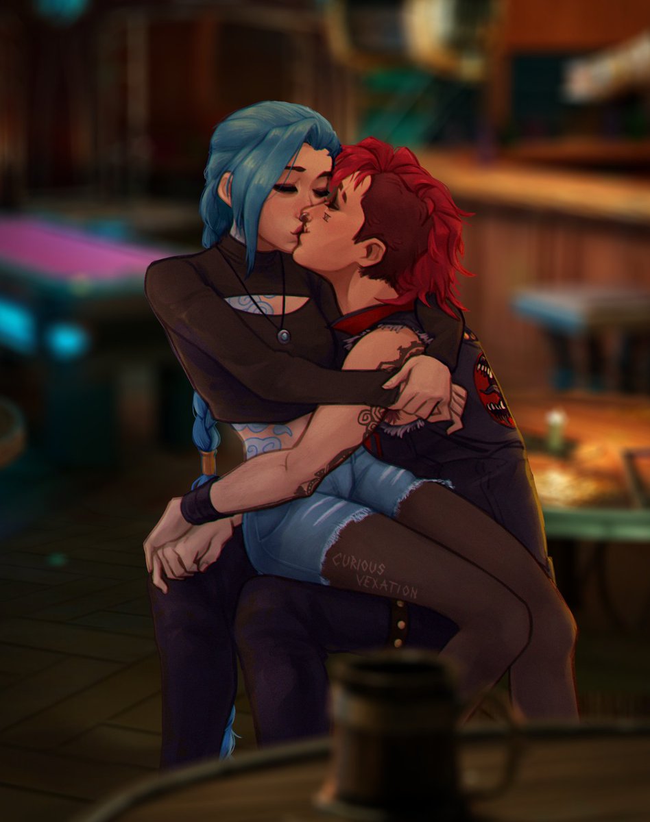 CuriousVexation's tweet photo. #ViJinxWeek Day 5 + 7: date + home
They snuck back in to The Last Drop after hours for a little date night 🤭 #vijinx #jinxvi #vi #jinx https://t.co/KOMRcErPHz
