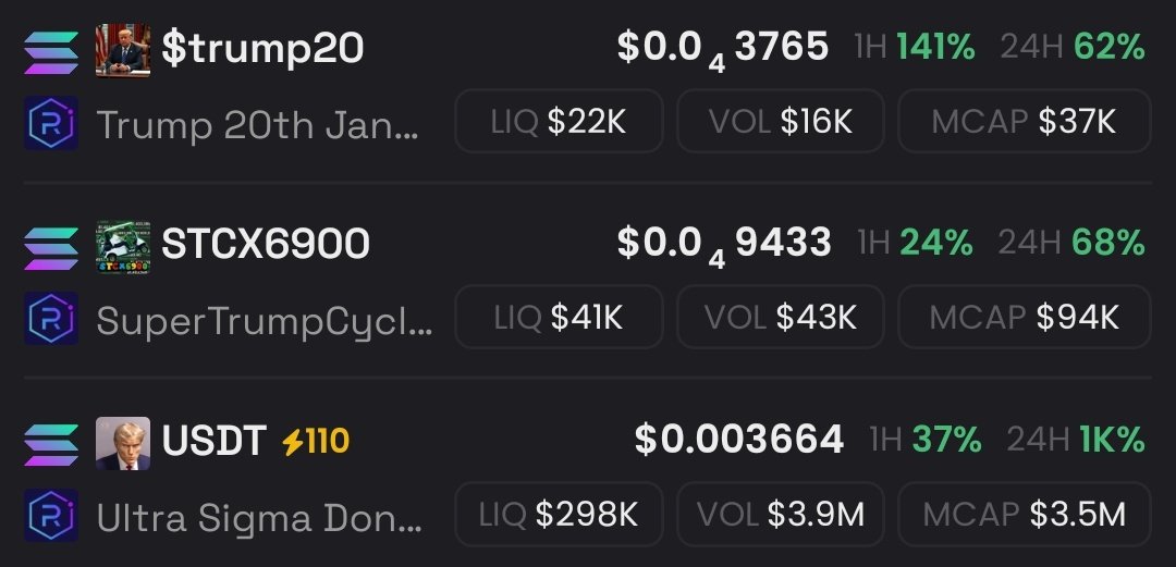 jimii_sol's tweet photo. Much higherr programmed

Chart doesn't lie, Higherr for #trump20

6mpoQgdSTrtCGZjcxQGYooyCLUPnrvzddTwK3aYCpump

$Sol $holo $juju $cwh $loom $shigga $nft $wara $cry $usdt $concho https://t.co/bEy43zfD1n