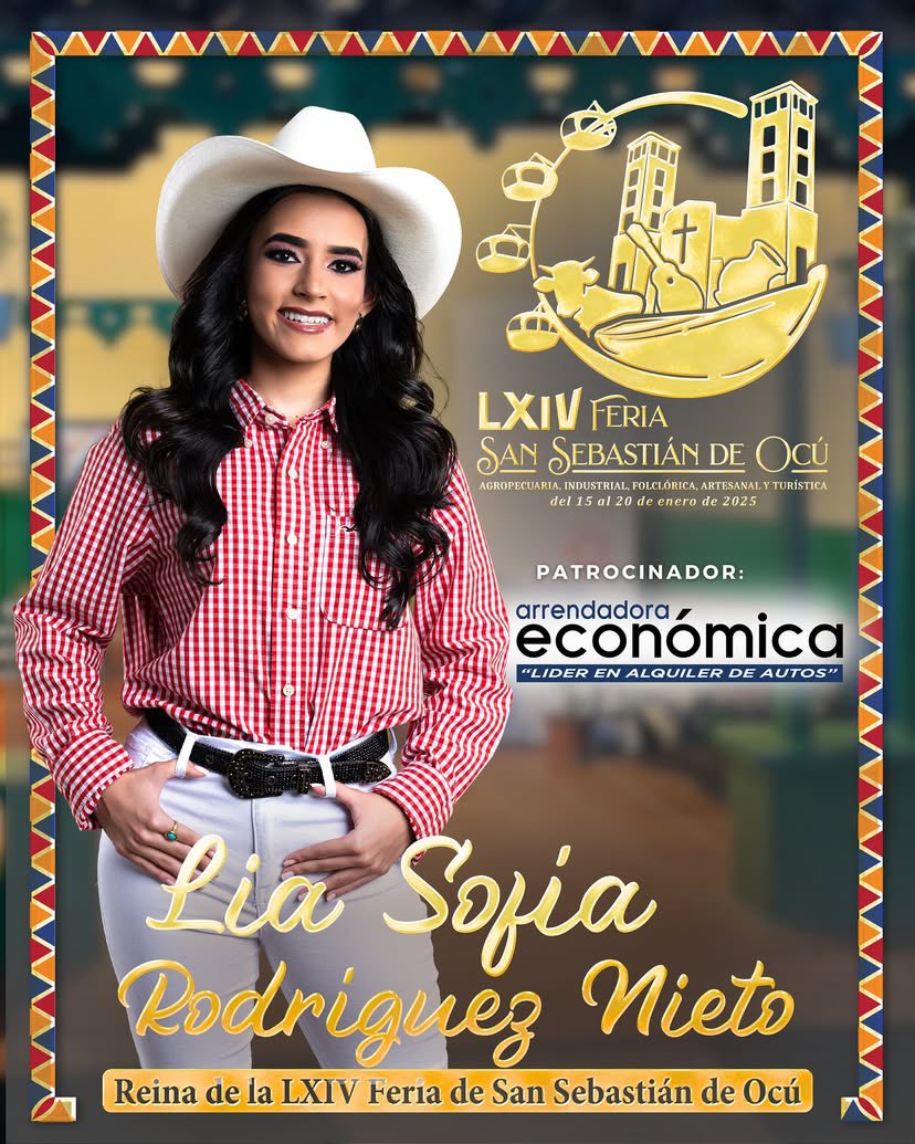 𝗟𝗜́𝗔 𝗦𝗢𝗙𝗜́𝗔 𝗥𝗢𝗗𝗥𝗜́𝗚𝗨𝗘𝗭 𝗡𝗜𝗘𝗧𝗢
𝙍𝙀𝙄𝙉𝘼 𝘿𝙀 𝙇𝘼 𝙇𝙓𝙄𝙑 𝙑𝙀𝙍𝙎𝙄𝙊́𝙉 
𝐅𝐄𝐑𝐈𝐀 𝐒𝐀𝐍 𝐒𝐄𝐁𝐀𝐒𝐓𝐈𝐀́𝐍 𝐃𝐄 𝐎𝐂𝐔́
𝐃𝐄𝐋 15 𝐀𝐋 20 𝐃𝐄 𝐄𝐍𝐄𝐑𝐎 2025