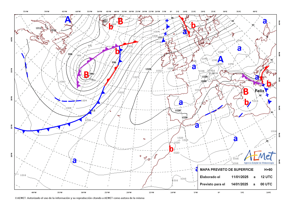 crballesteros's tweet photo. #ClimaEnMapas. Mapas de superficie previstos para H+48, H+60 y H+72, obtenidos de #AemetOpenData.
https://t.co/IsdPiSLOSM https://t.co/M3h5NmOhc4
