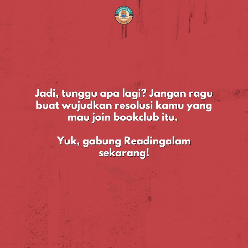 readingalam's tweet photo. — 

Follow @readingalam biar kamu enggak ketinggalan info kegiatan seru lainnya 🙌🏻📚 

Mau join group WhatsApp? Hubungi Rema lewat DM Instagram, ya 📩 

#readingalam #malang #komunitaspembacabuku https://t.co/kKEpwLBnQG