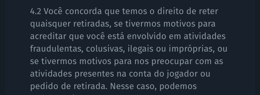 felippemon's tweet photo. Quanto mais genéricos forem os termos usados pelas casas de apostas para "proteger" suas atividades, maior a chance delas se preocuparem tanto com o seu dinheiro, que vão decidir cuidar dele por você.
Ler os termos e acessar o Reclame Aqui pode te poupar de muita dor de cabeça. https://t.co/U4nYxRyPvy