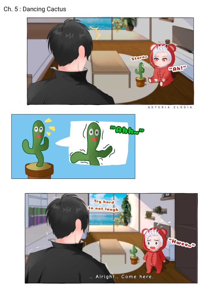 #VGenCode
After Lucifer giving dancing cactus plush

#obeyme #obeymefanart #obeymelucifer   #obeymenightbringer #VGen #baby #babyart
