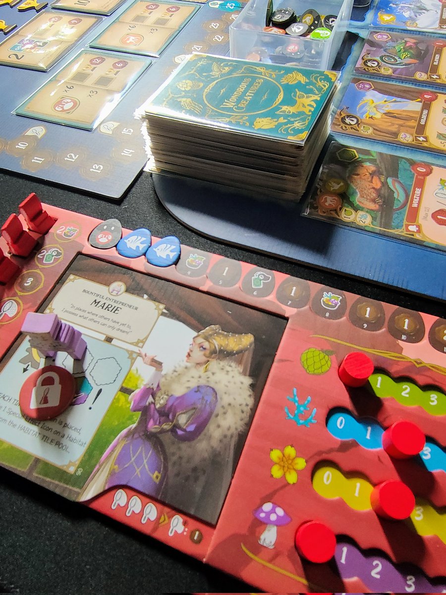 shinyhappymeepl's tweet photo. First play of Wondrous Creatures and it's a winner. If Life of the Amazonia and Everdell had a baby this would be the result 👍
@BadCometGames #boardgames #boardgamesuk #boardgamegeek #boardgamecollection #boardgamesaddict https://t.co/KKmOyBTsS7