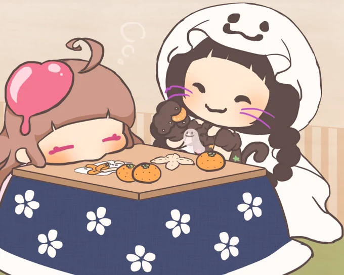 7年くらい前に描いた着せ替えアプリのアバターイラスト出てきた!