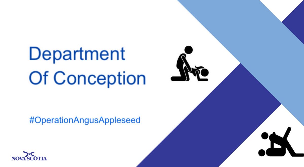 DimHouston's tweet image. Nova Scotia’s population is growing immensely; primarily by immigrants. To ensure our Scottish heritage doesn’t fall too far behind, I’m announcing the Department of Conception &amp;amp; #OperationAngusAppleseed.

Population growth? One promise we won’t pull out of!