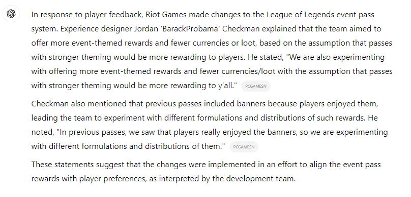 Codek (@odekontwiter) on Twitter photo #LeagueOfLegends <a href="/riotgames/">Riot Games</a> We went from f2p pass giving you: 1 orb, and 5 keys + 2 rerolls. totaling to potentially 8 skins.
To 1 skin (2 if you are an elise main) and a bunch of useless icons, emotes, and blue essense.
Yup, this surely feels more rewarding yall. #LeagueOfLegends <a href="/riotgames/">Riot Games</a> We went from f2p pass giving you: 1 orb, and 5 keys + 2 rerolls. totaling to potentially 8 skins.
To 1 skin (2 if you are an elise main) and a bunch of useless icons, emotes, and blue essense.
Yup, this surely feels more rewarding yall.