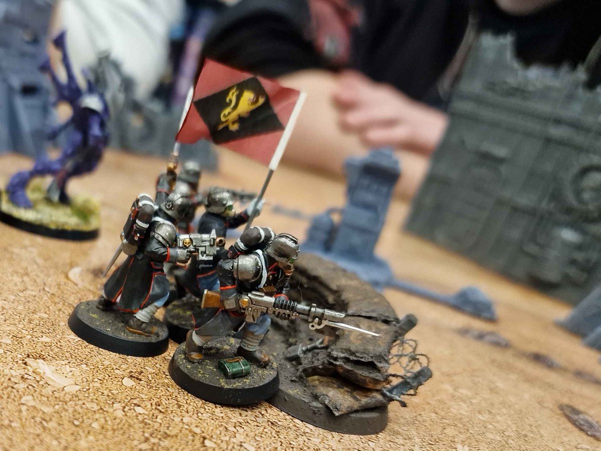 Funny little snapshot of my last #killteam game, we did a 2v2, Krieg+Eldar VS Scions+Votann, Krieg victory (naturally ;) )
#warhammer40k 
#WarhammerCommunity 
#warhammer40000